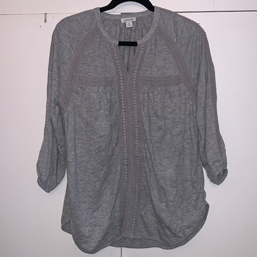 Sundance 3/4 Sleeve Tunic Top Shirt NWOT